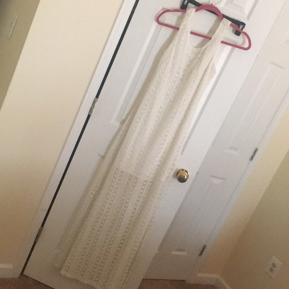 White Crochet Dress